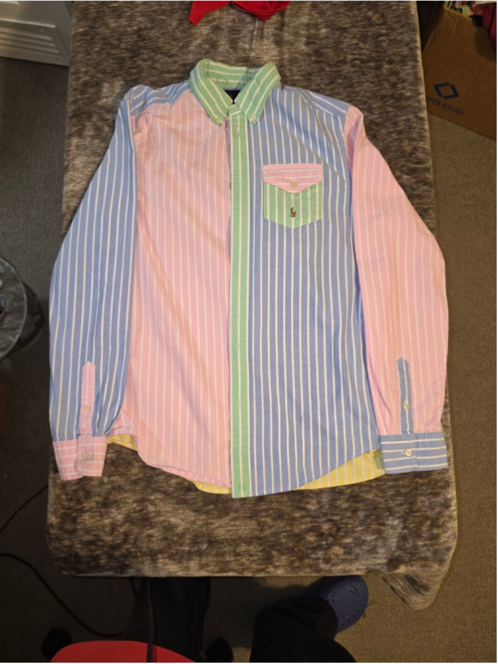 Men's Ralph Lauren Button Down Shirt XL Multi-color Striped Long Sleeve